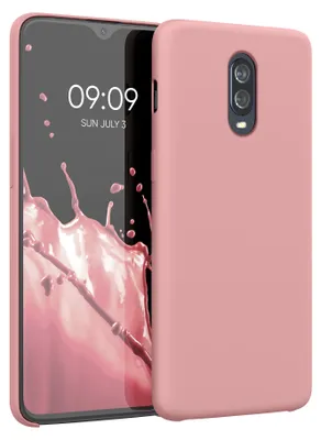 Produktbild von kwmobile Handyhülle für OnePlus 6T Hülle - Case Silikon - Kabelloses Laden - Schutzhülle Cover in Winter Rose