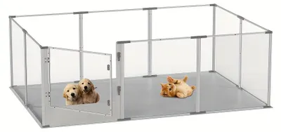 Immagine prodotto di Gabbia in acrilico - Gabbia per animali domestici - Gabbia per cuccioli - Gabbia per conigli - Gabbia per criceti - 180x120x61 cm