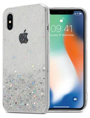Obrázek produktu pro Cadorabo Case for Apple iPhone XS MAX Protective Case in Transparent Mobile Phone Case TPU Etui Glitter Cover Case Glitter