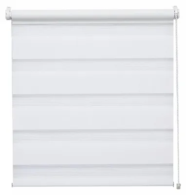 Duo-Rollgardine zum Klemmen, 50x150 cm, Weiß, Polyester