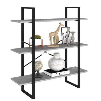 Obrázok produktu pre vidaXL Regál na knihy Concrete Grey 100x30x105 cm Drevo Materiál