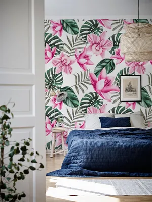 Produktbild von Coloray Fototapete 152x104 cm An Einer Wand Latex Latextapete - Gartenblumen blättert.