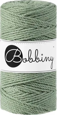 Produktbild von Bobbiny 3PLY Macramé Rope 3 mm 100 m Eucalyptus Green Schnur