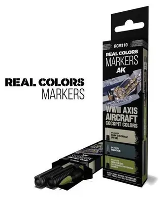 Produktbild von AK Interactive AKRCM110 - WWII Axis Aircraft Cockpit Colors - Set 3 - Neu