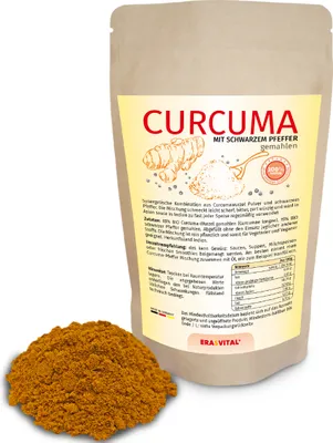 Produktbild von Kurkuma (Curcuma) mit schwarzer Pfeffer Pulver 1000 g