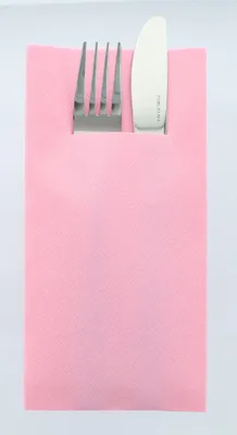Produktbild von Airlaid Besteckservietten Rosa, 40 x 40 cm, 75 Stück - Mank