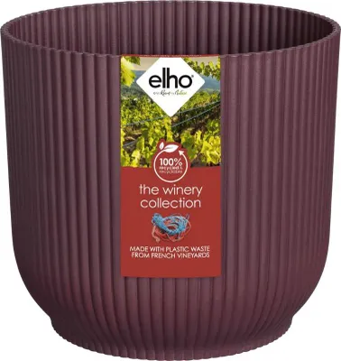 Produktbild von Blumentopf Elho Winery Kunststoff Ø 14 cm H 12,9 cm bordeaux