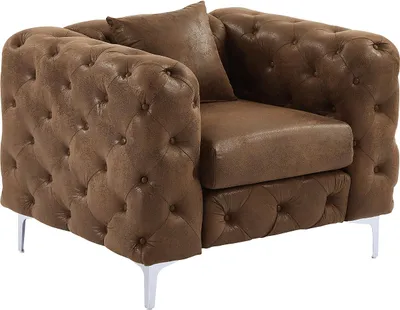 Produktbild von Chesterfield-Sessel - Mikrofaser - Vintage-Leder-Optik - EDWINA