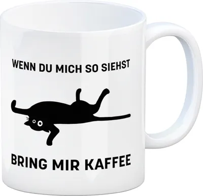 Produktbild von Bring mir Kaffee Kaffeetasse mit lustiger Katze