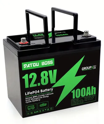 Imagen del producto de Batería de litio de 12V y 100Ah - Batería LiFePO4 - Batería de ciclo profundo - Batería de iones de litio - Batería reemplazable - Más de 8000 ciclos