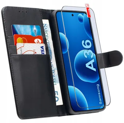 Produktbild von Klapphülle für Samsung A36 | A37 5G mit Magnetverschluss + Glas