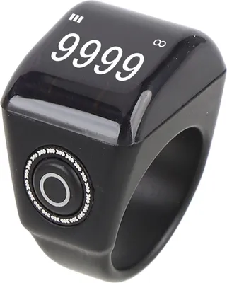 Image de Compteur électronique de doigts, protection intelligente contre la pluie IP67, compteur numérique rechargeable de doigts Tasbih pour le sport, 20 mm / 0,79 pouce