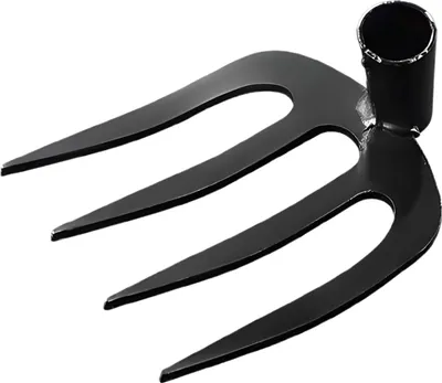 Produktbild von Robuster Unkrautstecher, Gartenhand-Unkrautstecher aus Stahl mit 4 Zinken, Unkrautstecher zum Rasengraben, Belüften, Bodenlockern und Unkrautjäten