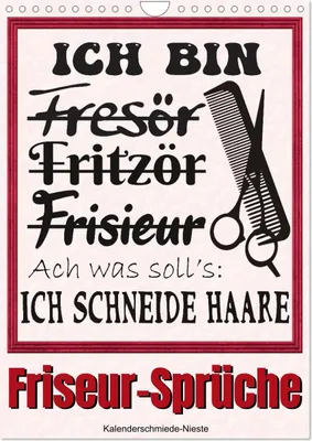 Produktbild von Friseur-Sprüche (Wandkalender 2025 DIN A4 hoch), CALVENDO Monatskalender