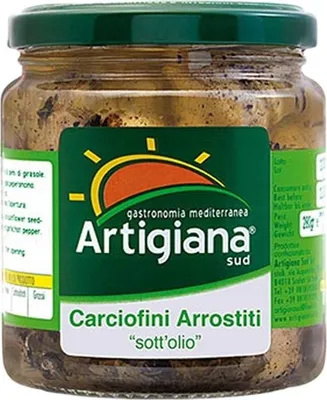 Obrázek produktu pro Artigiana marinované artyčoky s česnekem a petrželkou italské 280 g