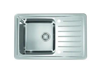 Produktbild von Alveus Galeo - Spüle, 790x500 mm, mit Ablaufbedienung, Edelstahl 1128553