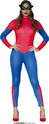 A woman wearing a superhero costume.