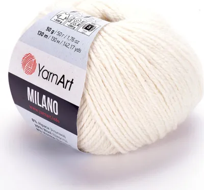 Produktbild von YarnArt Milano 852 Krem: Weicher Alpakamix, 130m/50g, Ideal für Herbstprojekte
