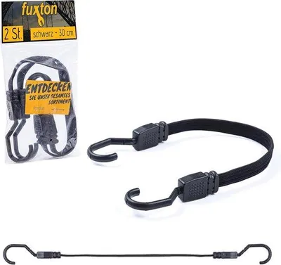 Produktbild von Famanu Spannbänder Set 2 Stück - 100 cm schwarz für Gepäck und Fahrradaccessoires