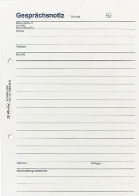 Produktbild von herlitz Gesprächsnotizblock DIN A5, 50 Blatt