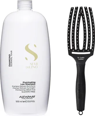 Obrázek produktu pro Alfaparf SDL Diamond Illuminating Low Shampoo 1000ml + Olivia Garden Finger Brush FB Combo Medium