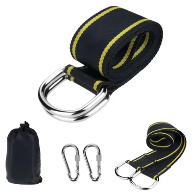 Produktbild von 1 Set 1,5/3 Meter Hängemattengurte, verdickt, stark belastbar, hochdicht, hochfest, für Astschaukeln, Outdoor-Zubehör B