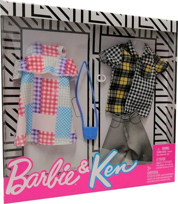 Image de Mattel Barbie & Ken GHX72 Ensemble de vêtements d'été 5 pièces Robe sans bretelles et short, accessoires inclus