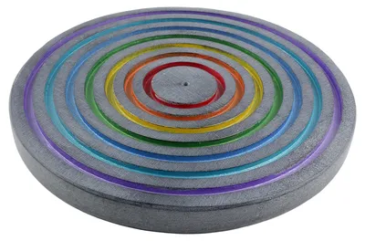 Produktbild von Räucherstäbchenhalter Chakra Speckstein grau rund Untersetzer Räucherkegelhalter