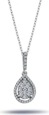 Immagine prodotto di Collana con diamanti taglio brillante Drop Design con ciondolo