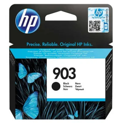 Zdjęcie produktu dla HP Oryginalny czarny wkład atramentowy 903, Standardowa wydajność, Czarny, Tusz na bazie pigmentu, 8 ml, 1 szt., 300 stron(y)