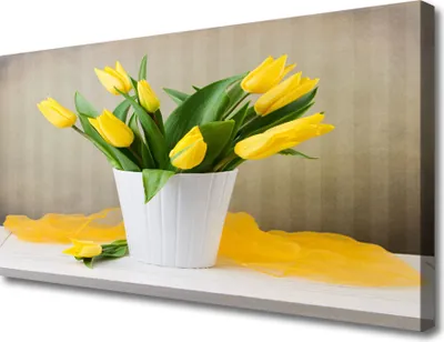 Produktbild von Tulup Leinwand-Bilder 100x50 Wandbild Canvas Kunstdruck Tulpen Pflanzen