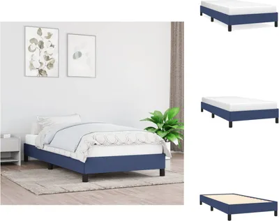 Imagen del producto de Estructura de cama azul de vidaXL, 80x200 cm, tapizada con tela - Camas y estructuras de cama