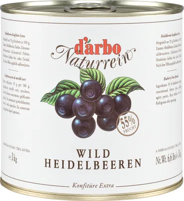 Produktbild von HEIDELBEER-KONFITÜRE EXTRA NATURREIN 3kg Dose von DARBO