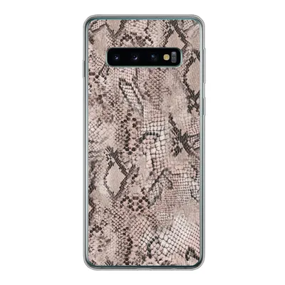Produktbild von MuchoWow® Handyhülle Schutzhülle Hülle für Samsung Galaxy S10 Tiermuster - Grau - Schwarz Silikon Softcase Handy Hülle - Handytasche