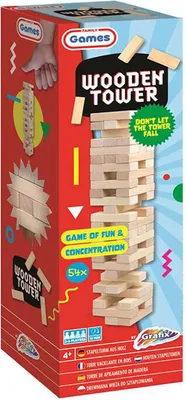 Immagine prodotto di Gioco - Torre di legno 54 pezzi