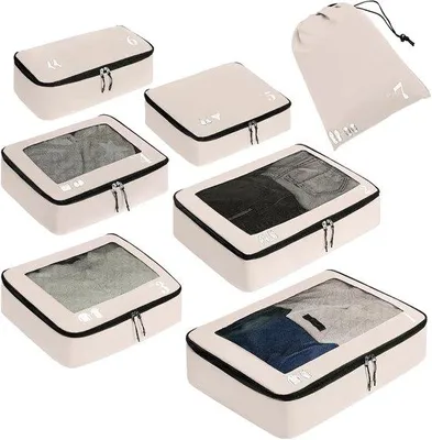 Produktbild von Famanu Packwürfel Set 7-teilig - Beige