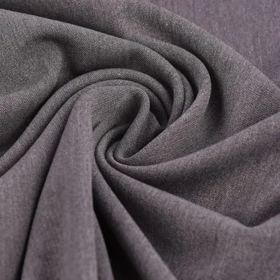 Produktbild von Bekleidungsstoff Meterware mit Viskose Barbados uni grau meliert 140cm