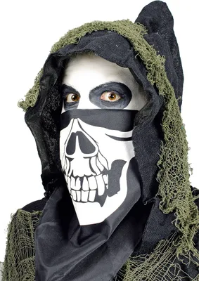 Produktbild von K60971052 schwarz-weiß Damen Herren Maskentuch Skelett