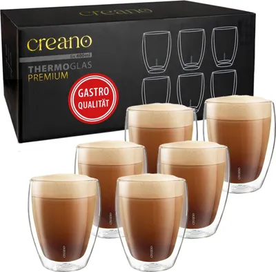 Produktbild von Creano doppelwandige Premium Gläser in Gastro Qualität, 6er-Set, 400ml