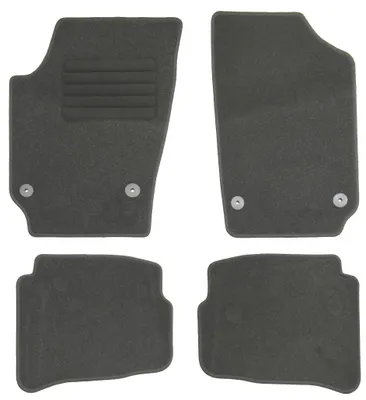 Fußmatten-Set für VW Polo 9N, 03/2007-05/2009, 4-teilig, Schwarz