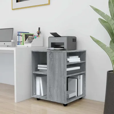 Produktbild von The Living Store Rollschrank Grau Sonoma 60x53x72 cm Holzwerkstoff