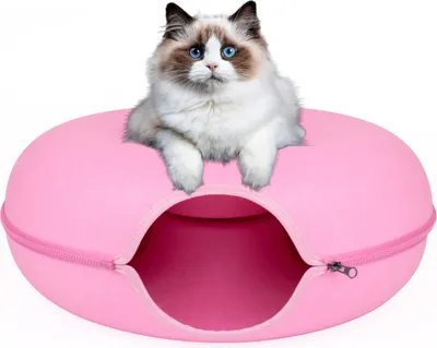 Produktbild von Katzenbett Tunnel Rund Donut Haus 50 cm Rosa