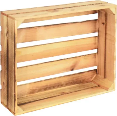 Produktbild von CHICCIE 5 Set Holzregal Schmalhanz 50x40x15cm - Hell Geflammt Holzkiste