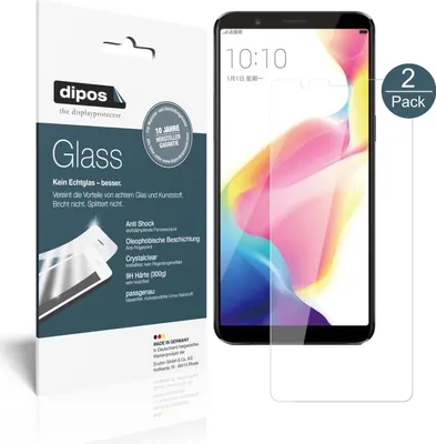Produktbild von NBR 2x dipos Glass klar Oppo R11s Plus