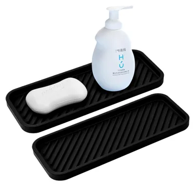 Produktbild von 2er Set Spülbecken Organizer 9 * 23 cm Silikon Schwammhalter für Küche und Bad