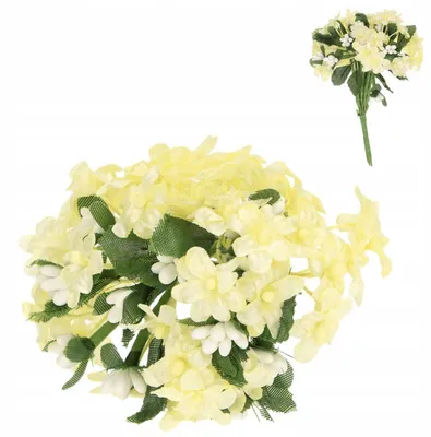 Produktbild von Emized Kremowe Stoffblumen auf Draht, 72 Stück