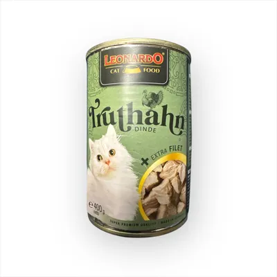 Produktbild von Leonardo Cat Food LEONARDO Truthahn + extra Filet, Adult, Wildfleisch, 400 g, Ohne Soja, Ohne künstliche Farbstoffe