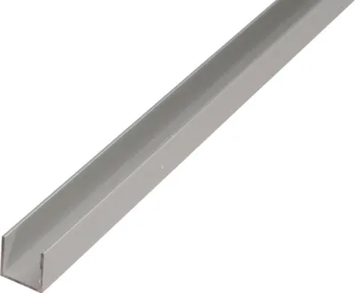 Zdjęcie produktu dla Alberts 473839 Profil U, aluminiowy, anodowany na srebrno, 1000 x 16 x 13 mm