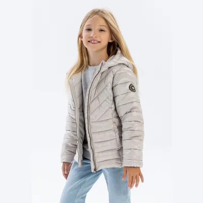Produktbild von Minoti Steppjacke Kapuze Grau Gr. 98 für Mädchen
