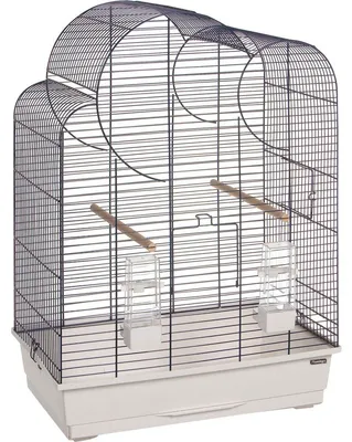 Produktbild von Flamingo Vogelkäfig – Voliere Vögel – Sittichkäfig Wammer Blau/Weiß – 54×34×75 c